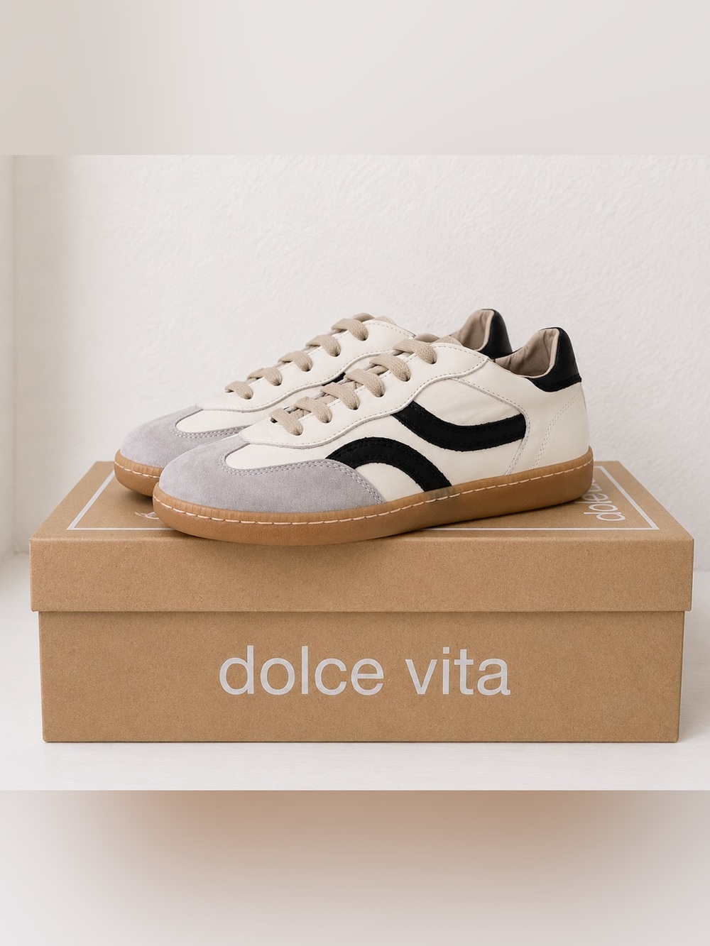 Dolce Vita Rebel Leather Blokecore Retro Italian Made Low Top Sneakers NIB Sz 7 - Picture 5 of 8